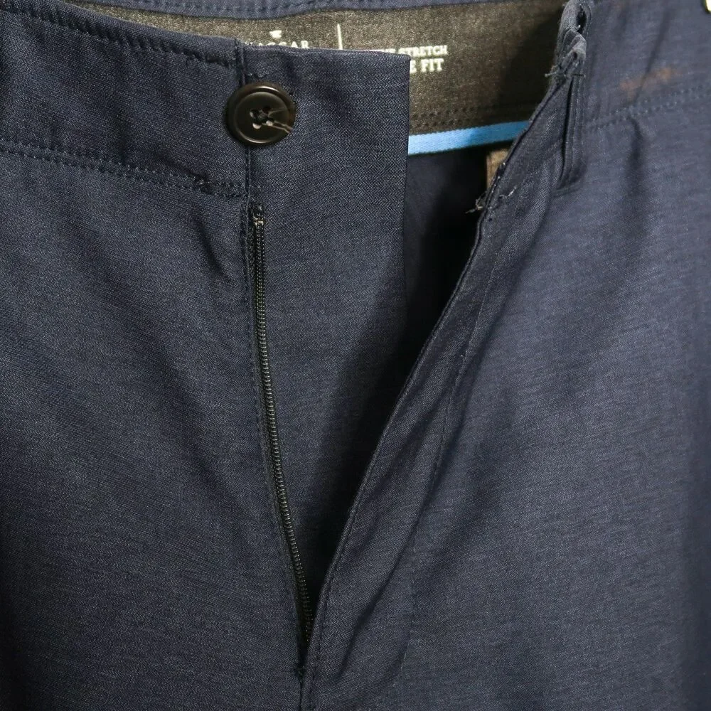 Haggar Mens H26 Pants Size‎ 33x32 Blue Active Stretch Active Fit